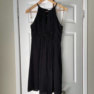 Esley Black Silk Blend Semi Formal Cocktail Dress - Size S